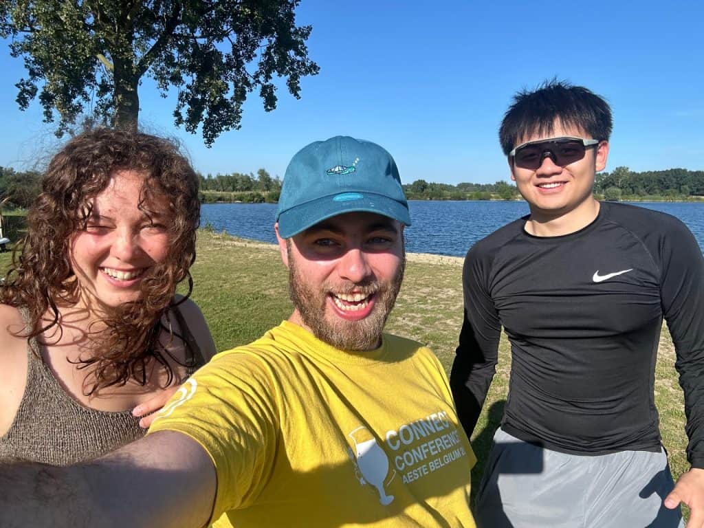 Windsurfing with friends in Lochristi, Belgium